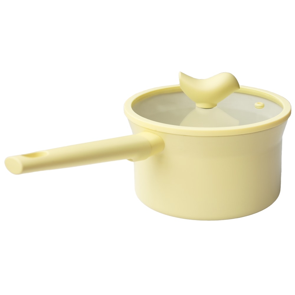 【Buderus】快樂鳥美型陶瓷厚底不沾鍋 三件組-暖心黃