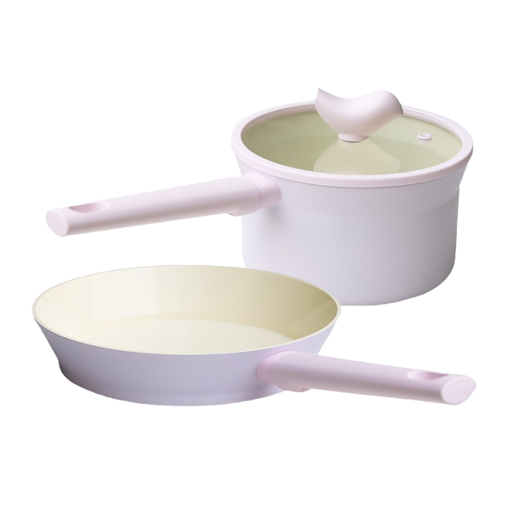 【Buderus】快樂鳥美型陶瓷厚底不沾鍋 三件組-甜心紫