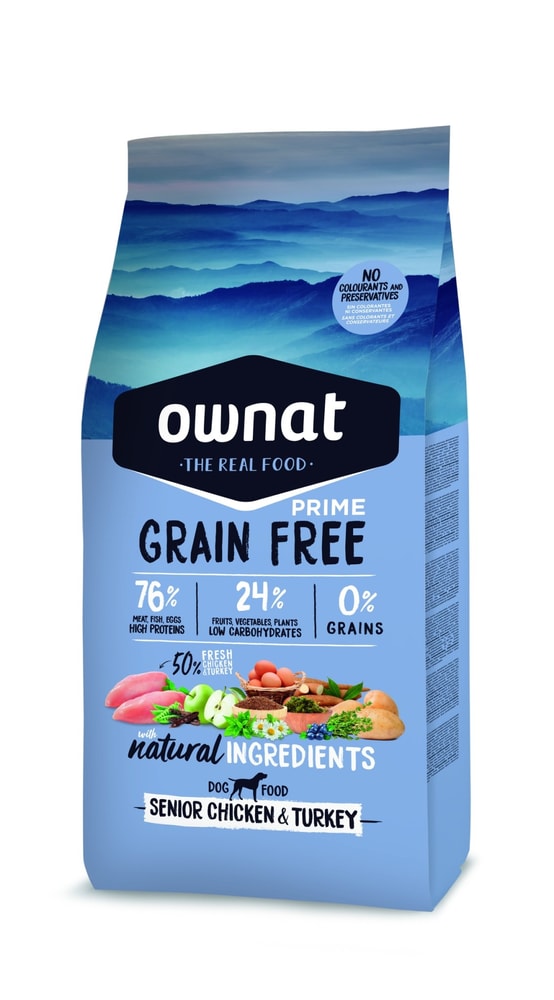 【Ownat 歐娜特】無穀天然鮮肉糧 12kg 熟齡犬 放牧雞肉與火雞 放牧小羔羊 腸胃關節保健 挑嘴低敏配方