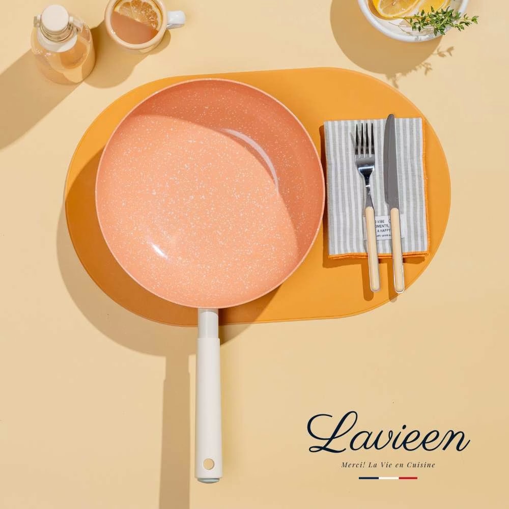 【Korea King】La Vie En 法式優雅天然陶瓷不沾鍋 4鍋7件組