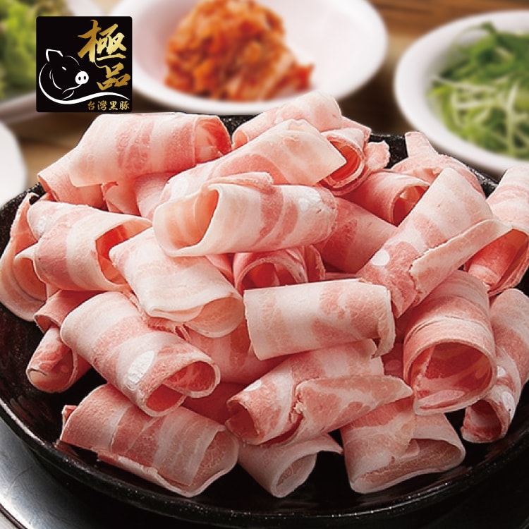 【勝崎生鮮】國產黑豚-霜降五花豬肉片8盒組(200公克/1盒)