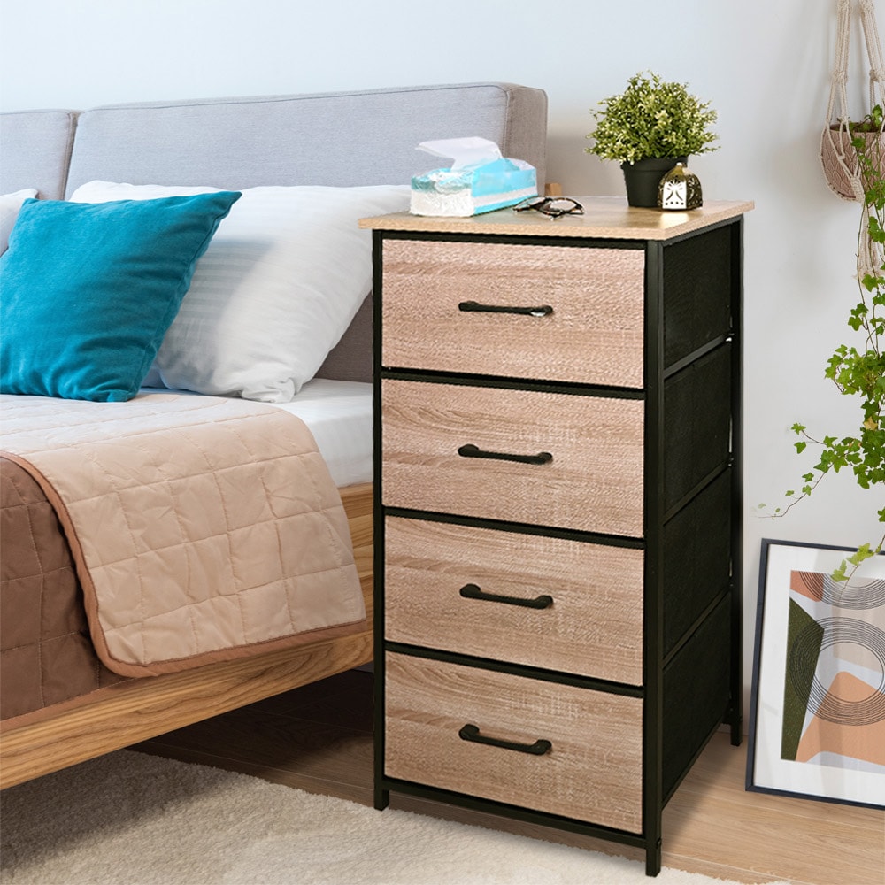 【AOTTO】日系和風四層木紋抽屜收納櫃(收納櫃 置物櫃 抽屜櫃 斗櫃 櫃子)