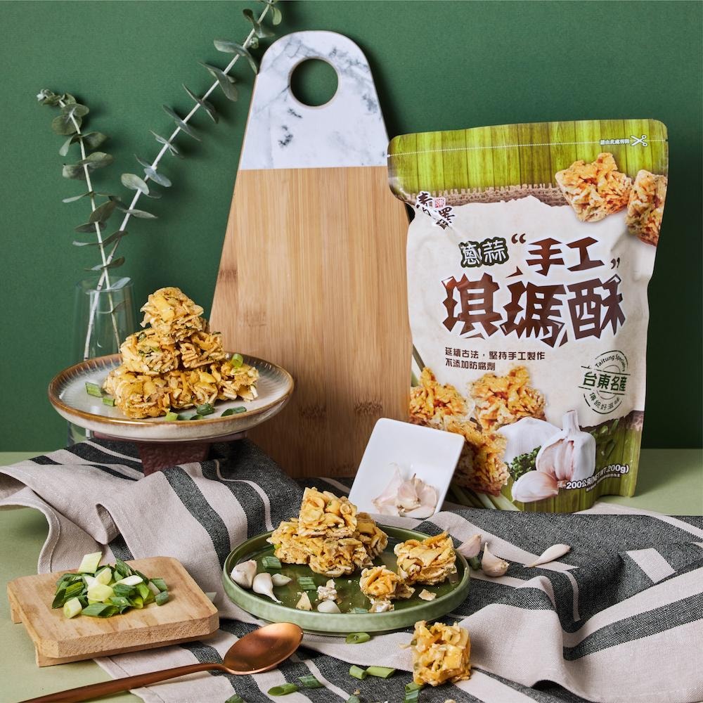 【青澤】琪瑪酥(黑糖/蔥蒜)(200g)_3包組