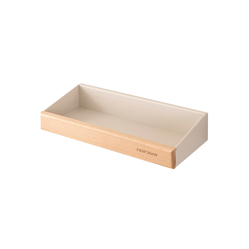 【生活采家】免打孔櫸木收納置物架 小款 浴室置物架 浴室收納 廁所置物架 壁掛置物架 牆上置物架 收納架 置物架