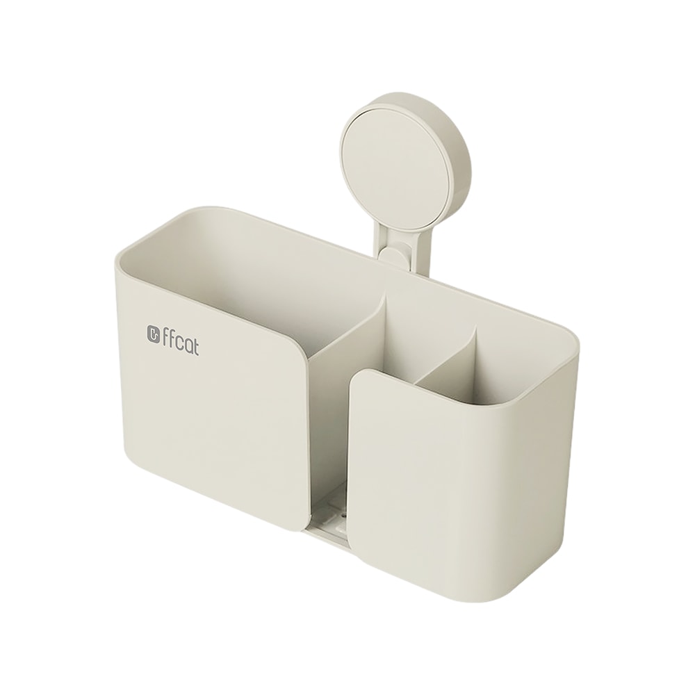 【ffcat】免打孔 深型 收納置物架 2入組 免打孔置物架 無痕貼置物架 強力貼收納架 浴室收納架 廚房置物架