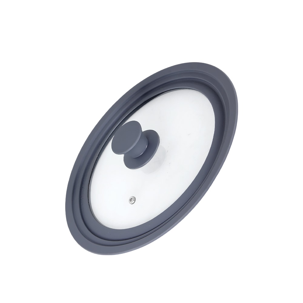 【生活采家】三尺寸 矽膠圈 玻璃鍋蓋 灰色 22-24-26cm 矽膠鍋蓋 三環鍋蓋 通用鍋蓋 炒鍋鍋蓋 湯鍋蓋