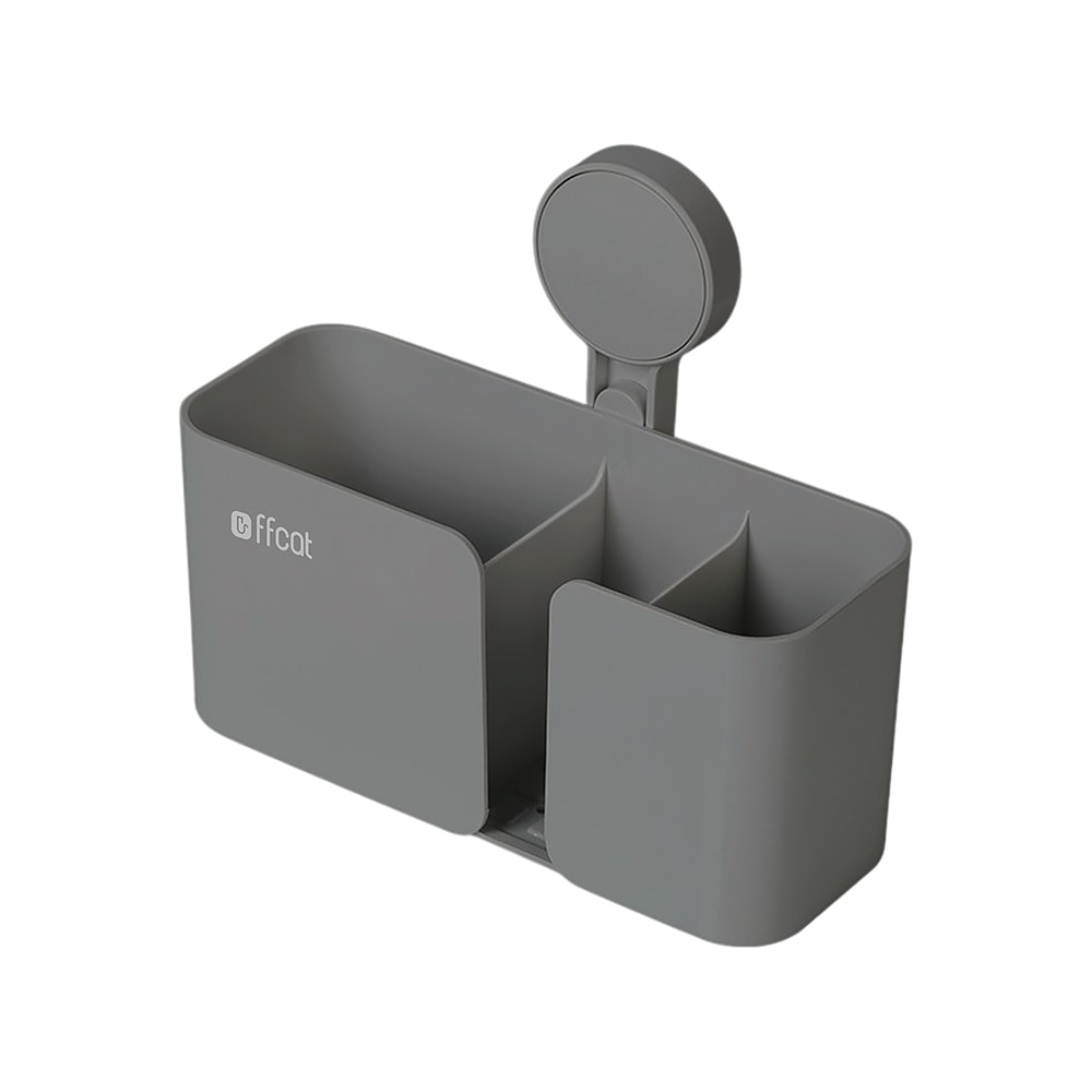 【ffcat】免打孔 深型 收納置物架 2入組 免打孔置物架 無痕貼置物架 強力貼收納架 浴室收納架 廚房置物架