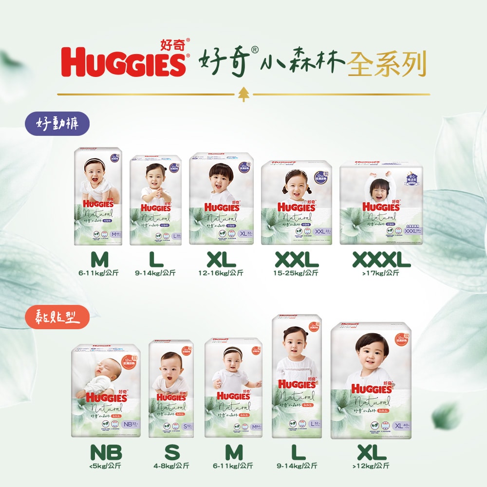 【HUGGIES 好奇】小森林紙尿褲 黏貼型 M-XL 箱購