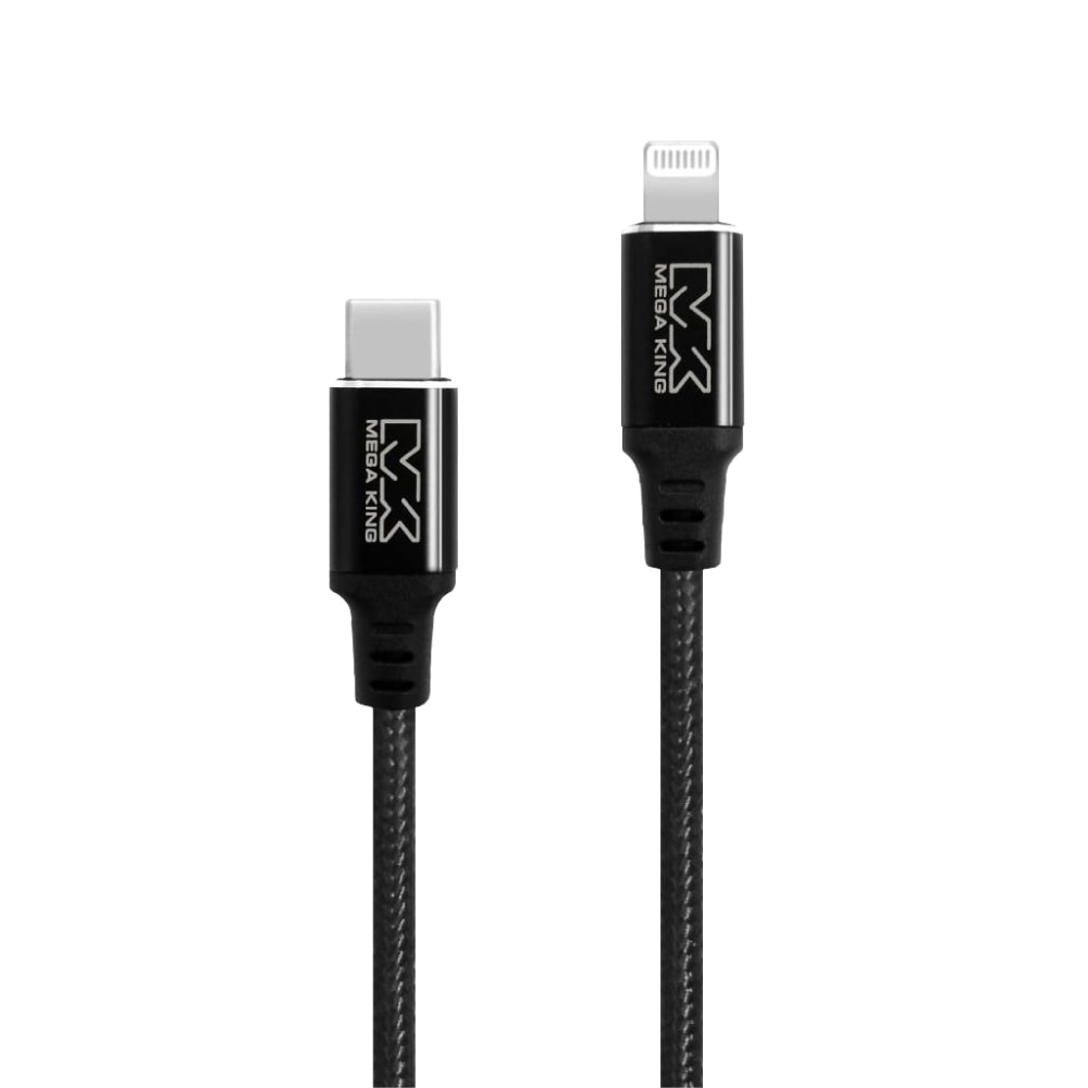 【MEGA KING】原廠 MFI認證 Type-C to Lightning 鋁合金編織充電線 - 1.2m (盒裝)