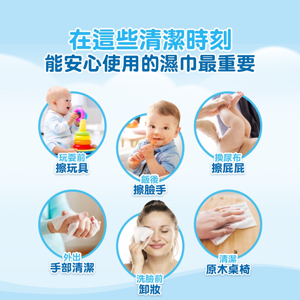 【HUGGIES 好奇】純水嬰兒濕巾 加厚型 加蓋設計 80抽x10包/箱 2箱組