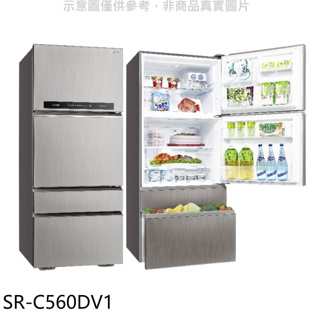 【SANLUX 台灣三洋】【SR-C560DV1】四門變頻560公升冰箱