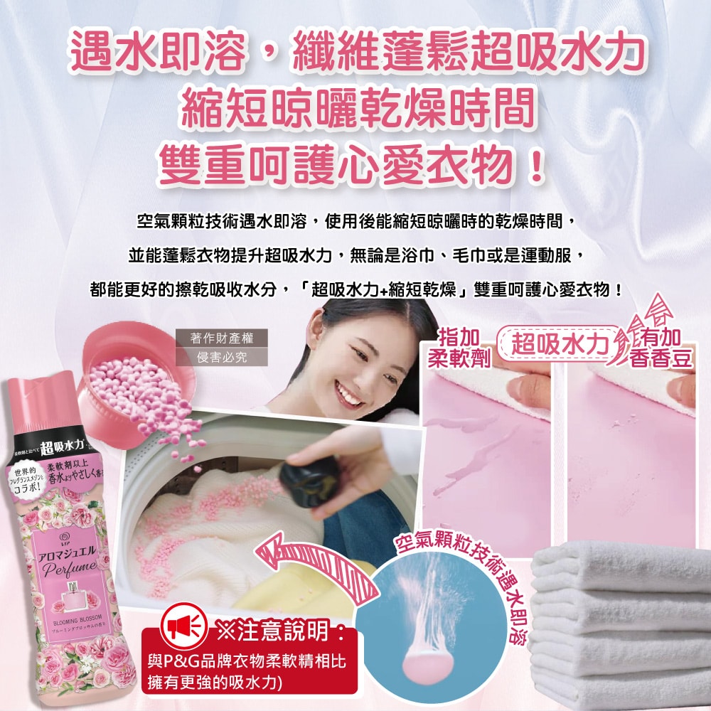 【P&G】Lenor芳香寶石系列超吸水力顆粒香香豆420ml/瓶(長效留香約12週,毛巾運動服消臭柔軟劑,室內晾曬防臭,直立滾筒式洗衣機皆適用)