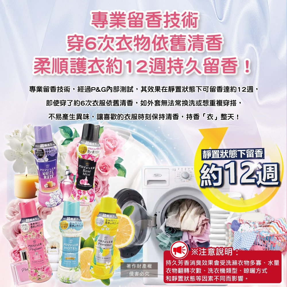 【P&G】Lenor芳香寶石系列超吸水力顆粒香香豆420ml/瓶(長效留香約12週,毛巾運動服消臭柔軟劑,室內晾曬防臭,直立滾筒式洗衣機皆適用)