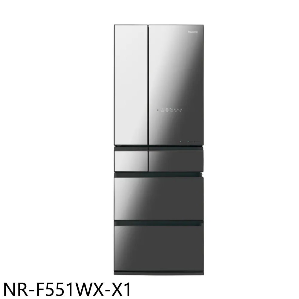 【Panasonic 國際牌】【NR-F551WX-X1】550公升六門變頻鑽石黑冰箱(含標準安裝)