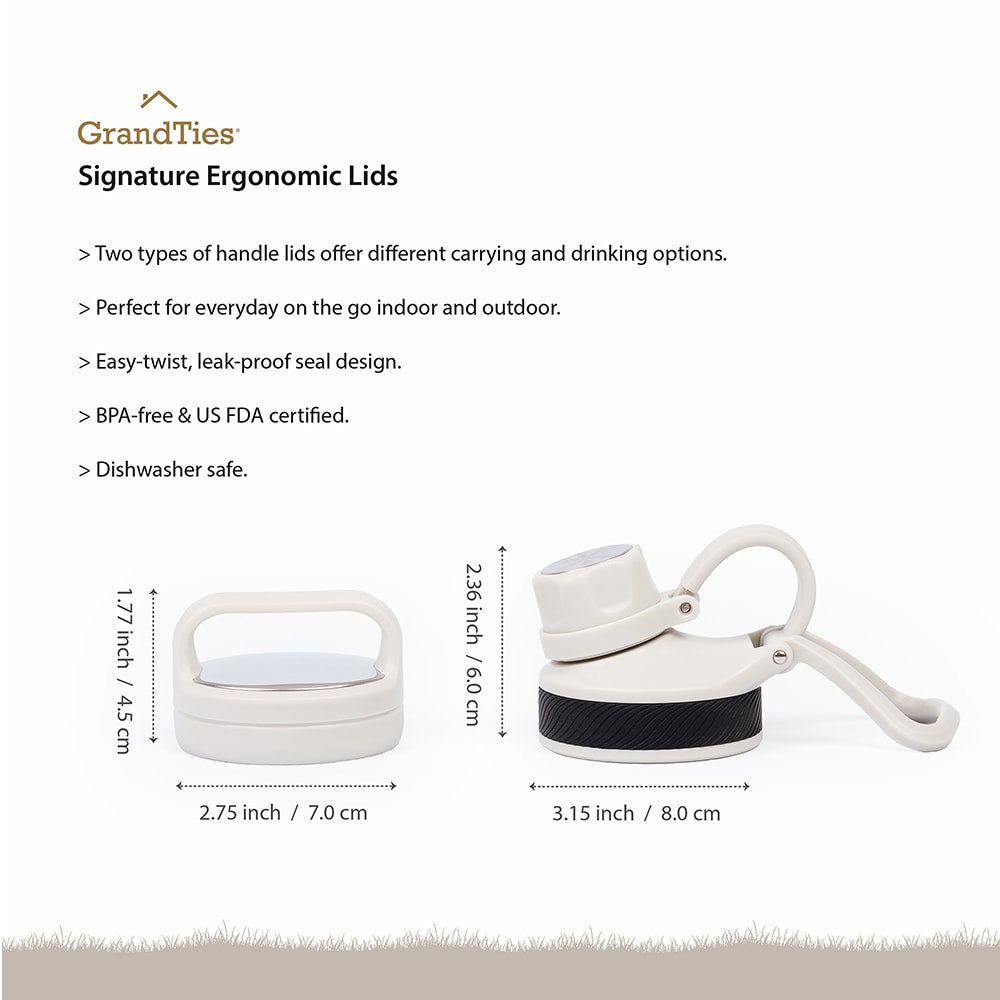 【GrandTies】雙蓋寬口709ML真空不鏽鋼保溫瓶/保溫杯