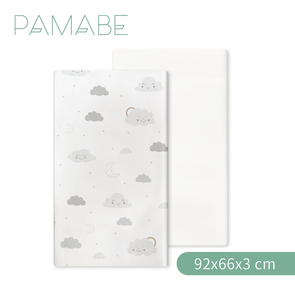 【PAMABE】多功能薄墊-92x66x3cm-適用於NUNA Sena aire 嬰兒床床墊 (兒童床墊/遊戲床/午睡墊/輕薄款/透氣/水洗)