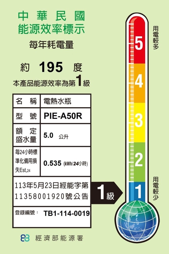 【台灣虎牌】【PIE-A50R-KX】熱水瓶