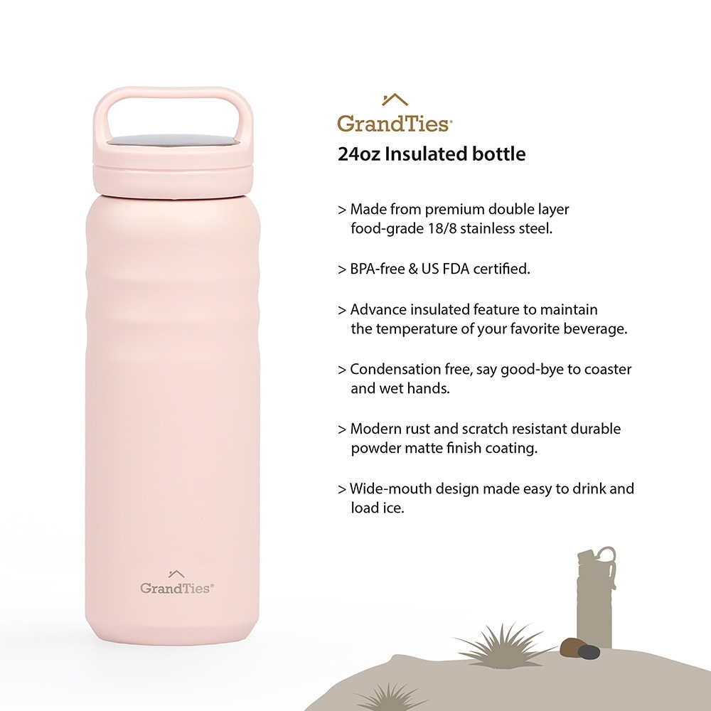 【GrandTies】雙蓋寬口709ML真空不鏽鋼保溫瓶/保溫杯