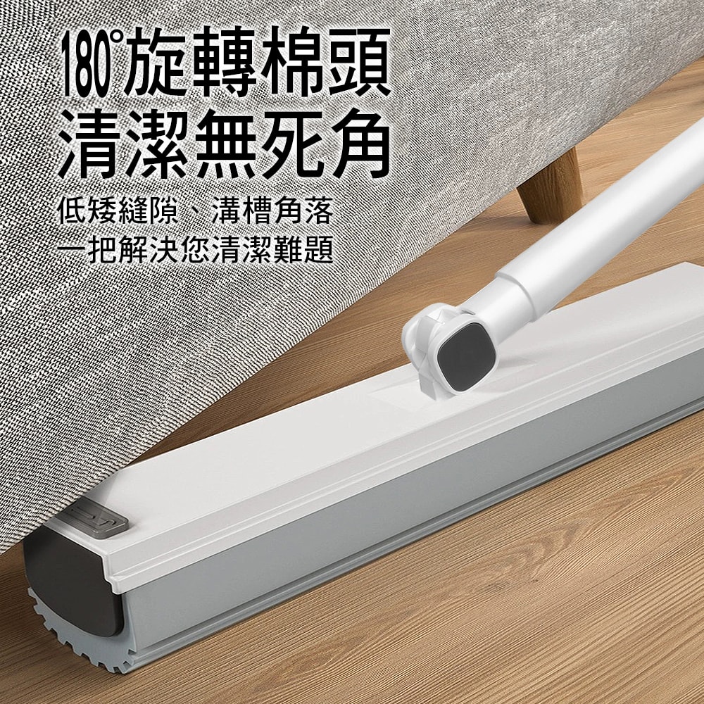 【家簡塵除】雙淨拖洗脫乾膠棉拖把組(1拖1桶3替換頭)