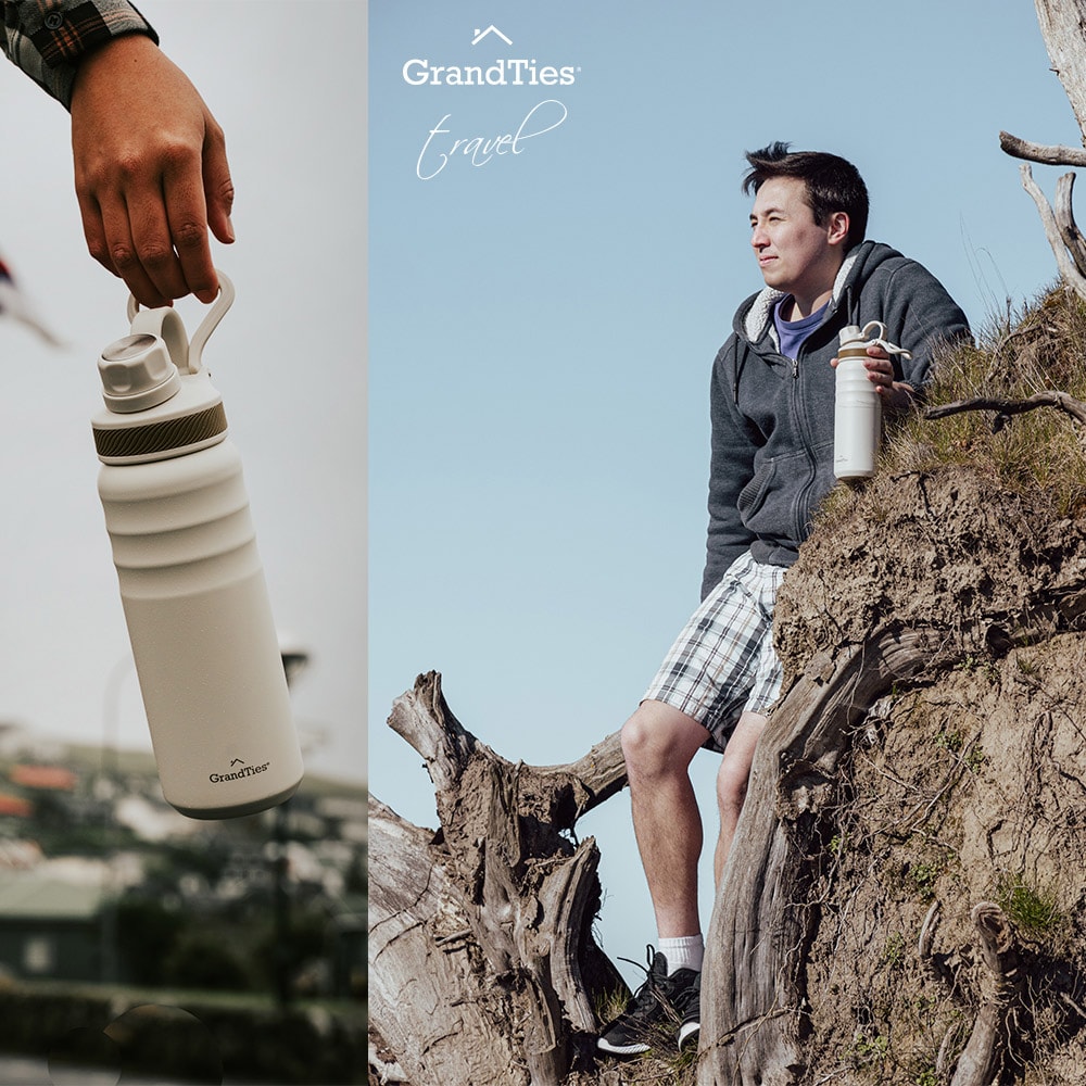 【GrandTies】雙蓋寬口709ML真空不鏽鋼保溫瓶/保溫杯