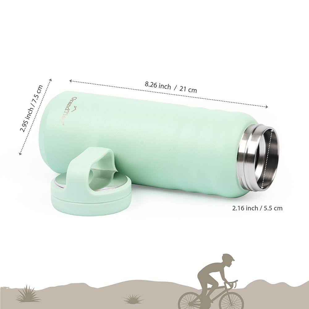 【GrandTies】雙蓋寬口709ML真空不鏽鋼保溫瓶/保溫杯