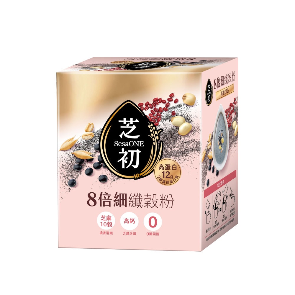 【芝初】8倍細高蛋白纖穀粉-芝麻10穀(10包/盒)