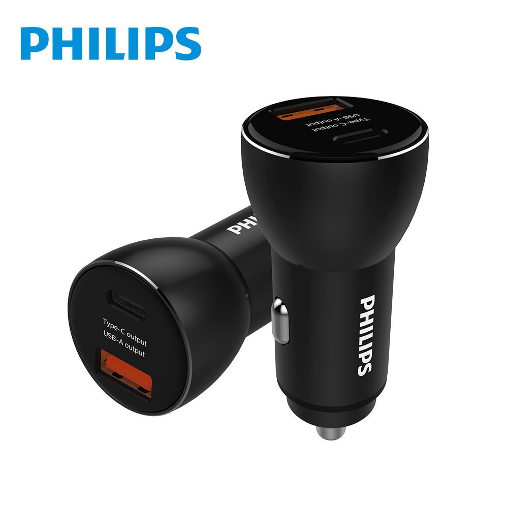 【Philips 飛利浦】【DLP2521】36W Type-C PD+QC智能車充充電器