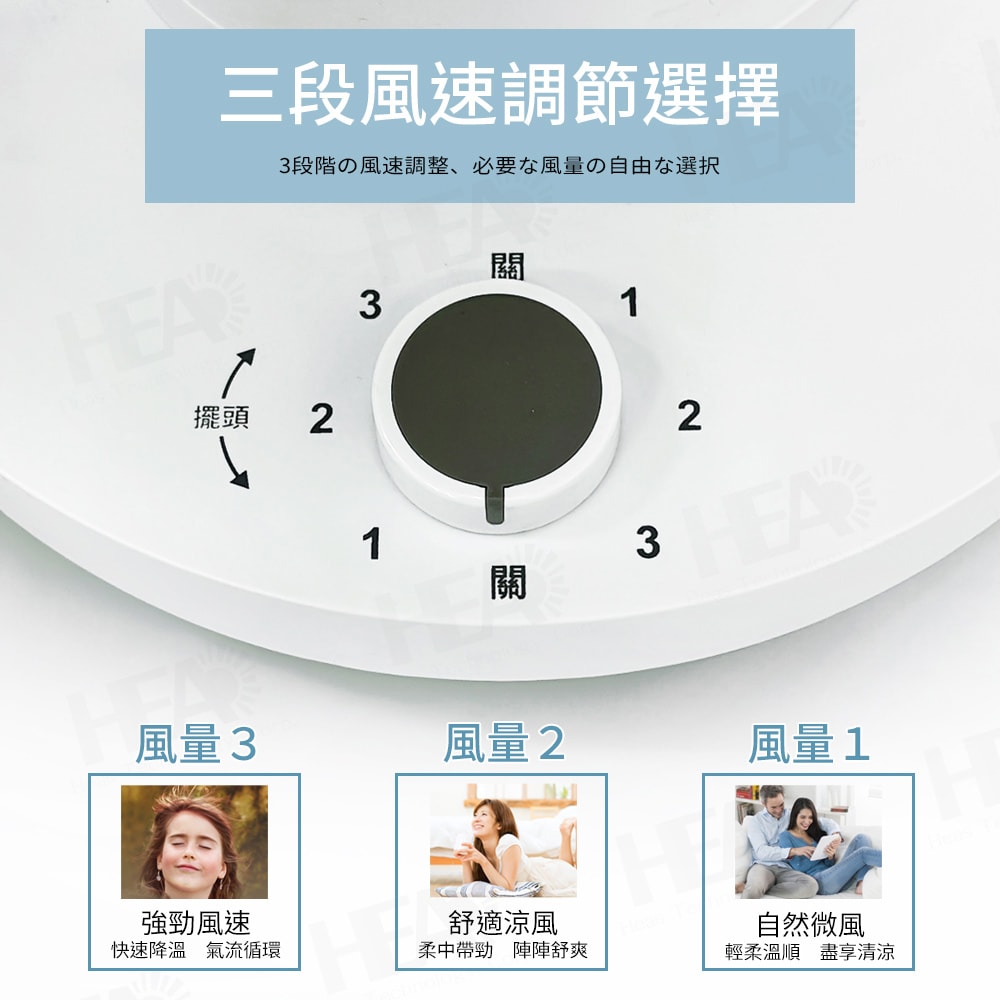 【FURIMORI 富力森】富力森FURIMORI 9吋擺頭可拆卸循環扇FU-939