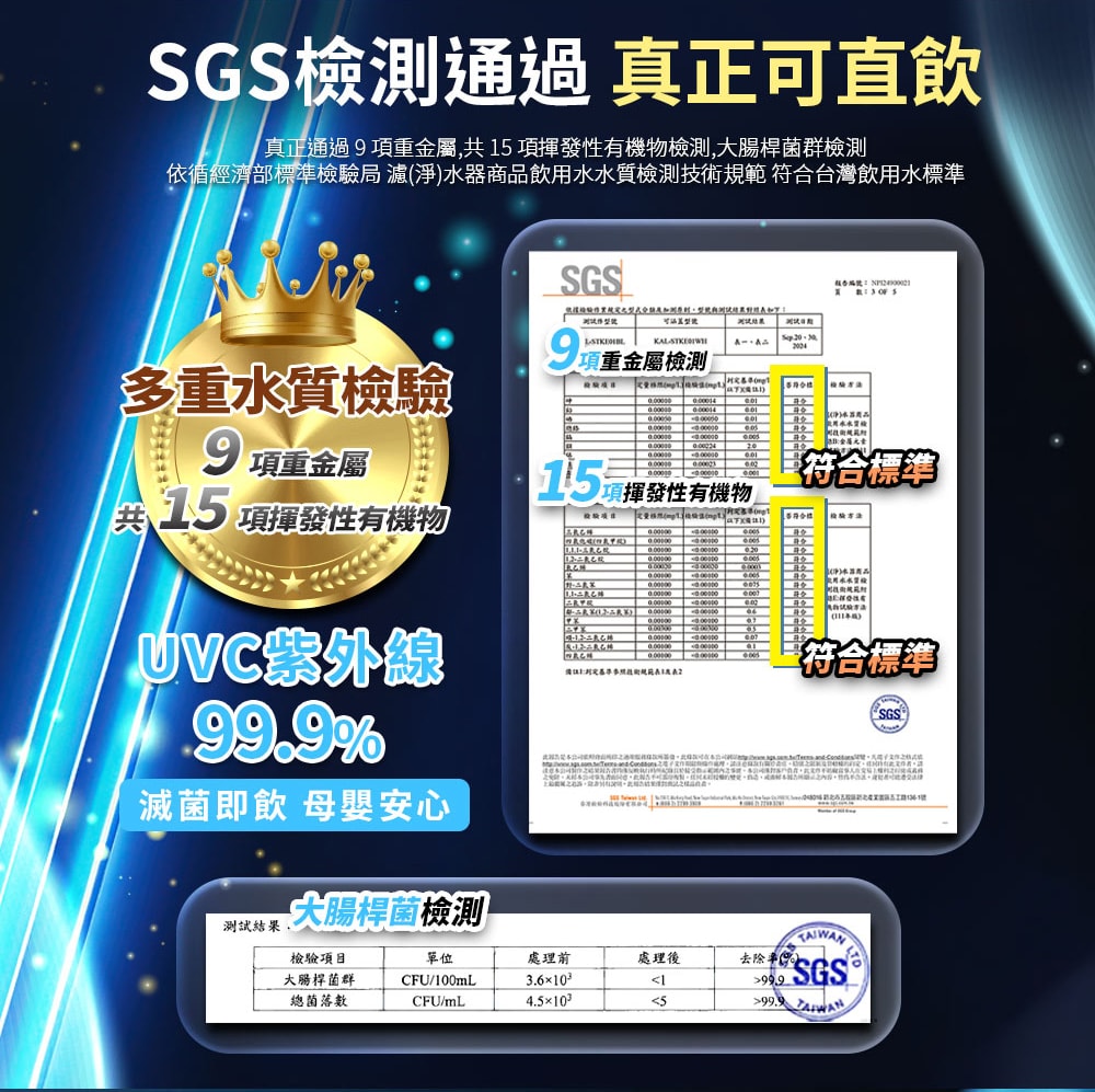 【Kolin 歌林】3L UVC滅菌瞬熱開飲機(內含1芯/適用Brita)