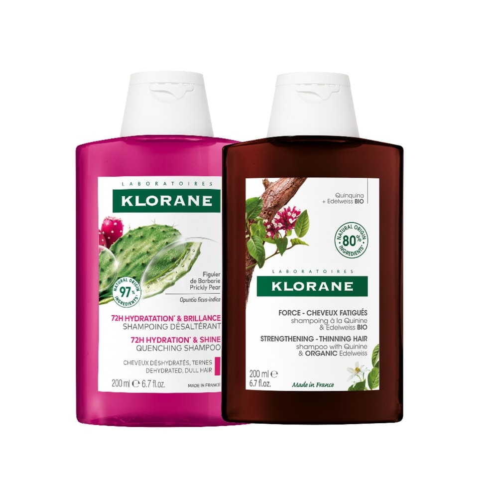 【KLORANE 蔻蘿蘭】植萃洗髮精200ml(2款任選)+澎鬆修護乾洗髮50ml