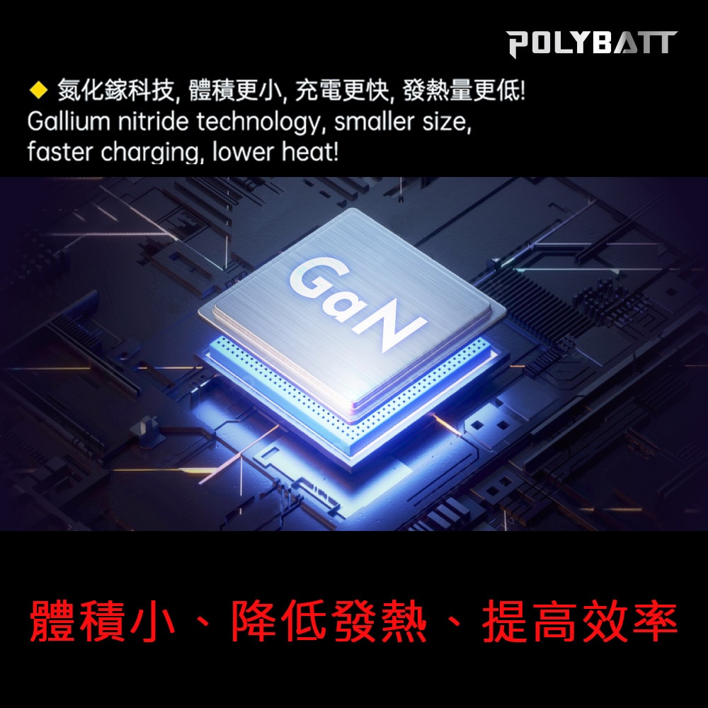 【POLYBATT】40W氮化鎵GaN 雙孔PD極速充電器(雙PD旅充頭/雙孔Type-C)