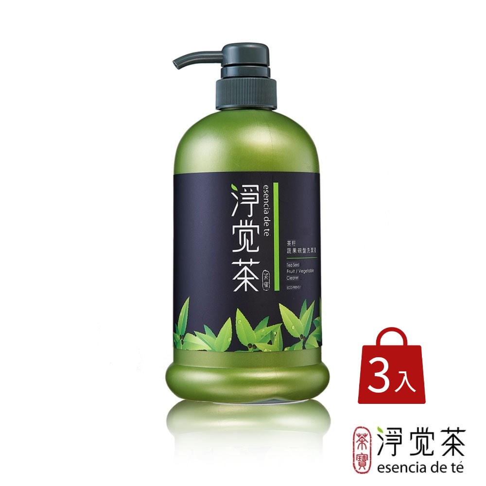【TEAPOWER 茶寶】茶籽碗盤蔬果洗潔液 800mlx3入