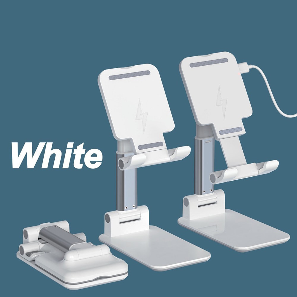 【MINIQ】折疊手機支架10W快充無線充電板/台灣製造/國家認證(贈送一體成型插座充電線)