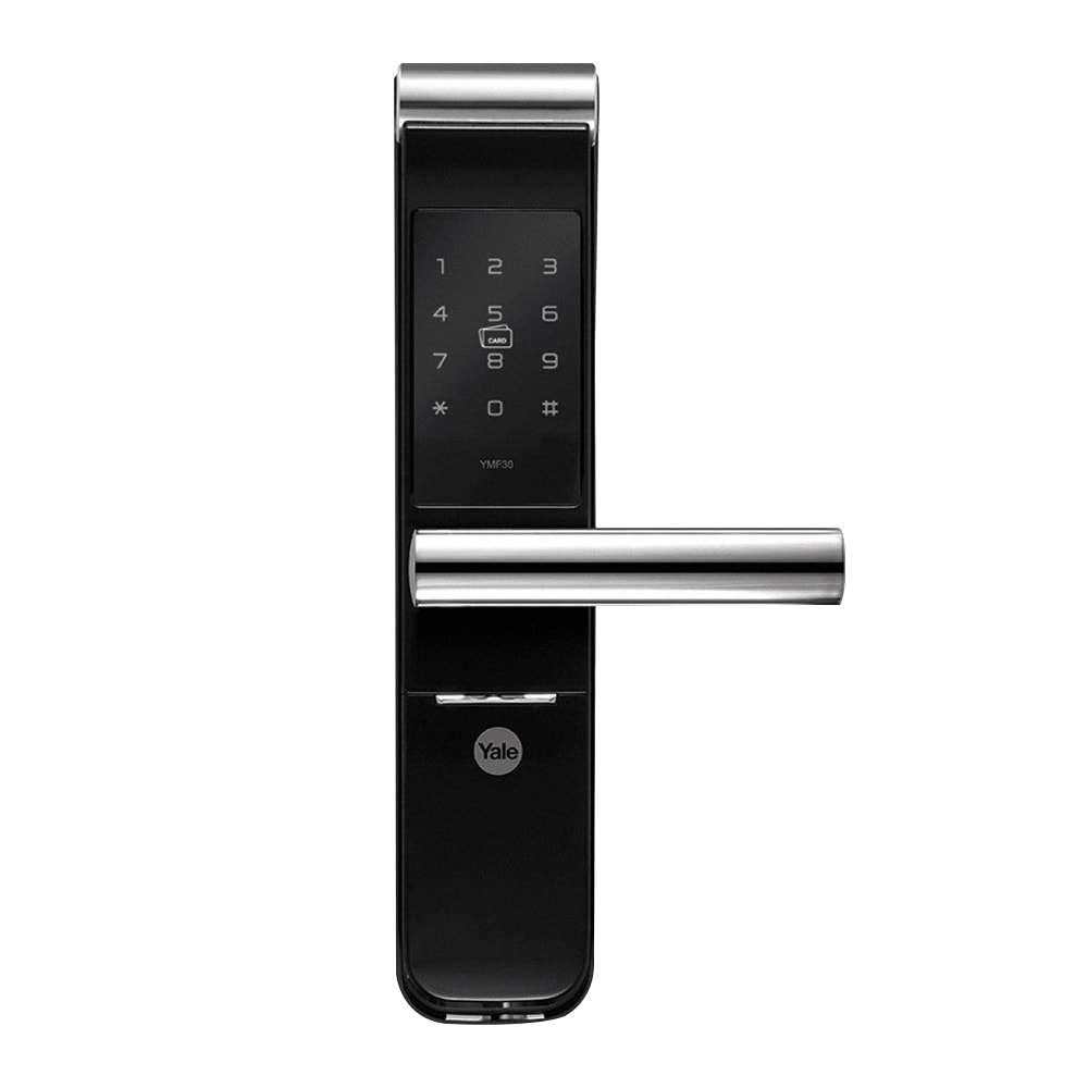 【Yale 耶魯】YMF30A卡片密碼電子鎖-黑色(含基本安裝)