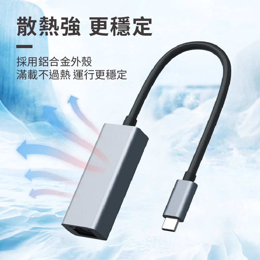 【Songwin】USB-C 轉 RJ45 高速Gigabit千兆網路卡(UEH360)