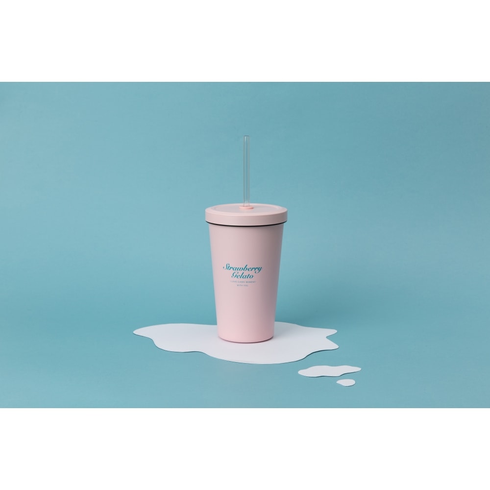 【Oolab】550ml 冰淇淋系列 陶瓷易潔層吸管杯