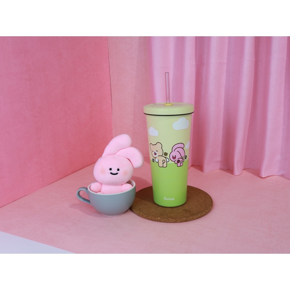 【Oolab】710ml PINK&VEN系列 陶瓷易潔層吸管杯