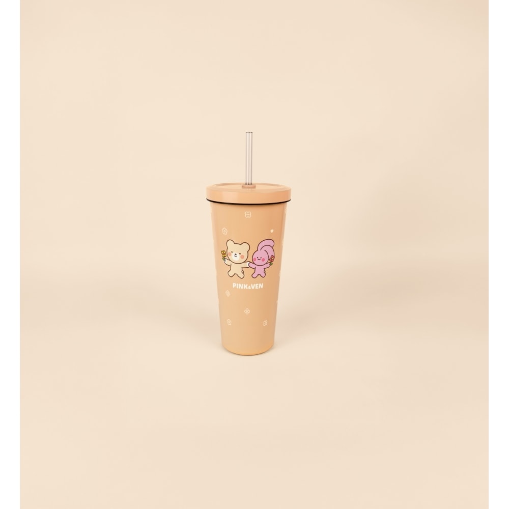 【Oolab】710ml PINK&VEN系列 陶瓷易潔層吸管杯