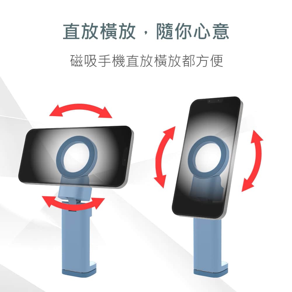 【MINIQ】磁吸MagSafe 多功能旅行手機支架/自拍桿(便攜式設計、易於折疊)