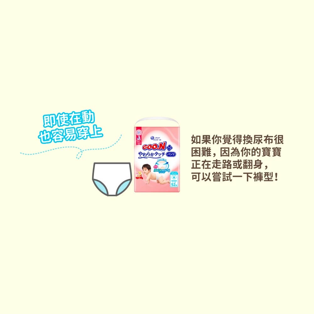 【日本大王】GOO.N 柔觸肌日本境內版 黏貼型-(NB/S/M/L)*4包