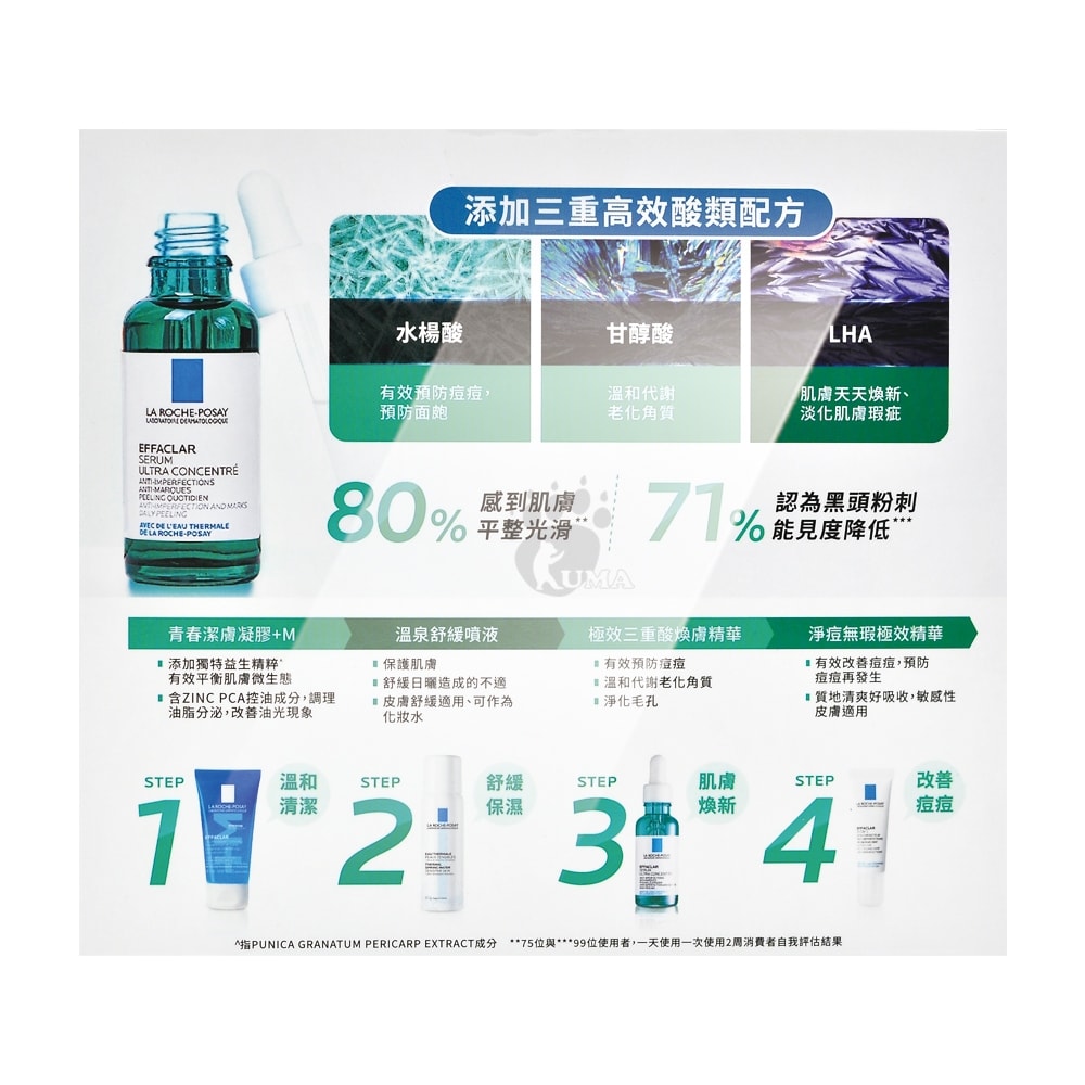 【La Roche-Posay 理膚寶水】極效三重酸煥膚精華 30ml (內含超值好禮)