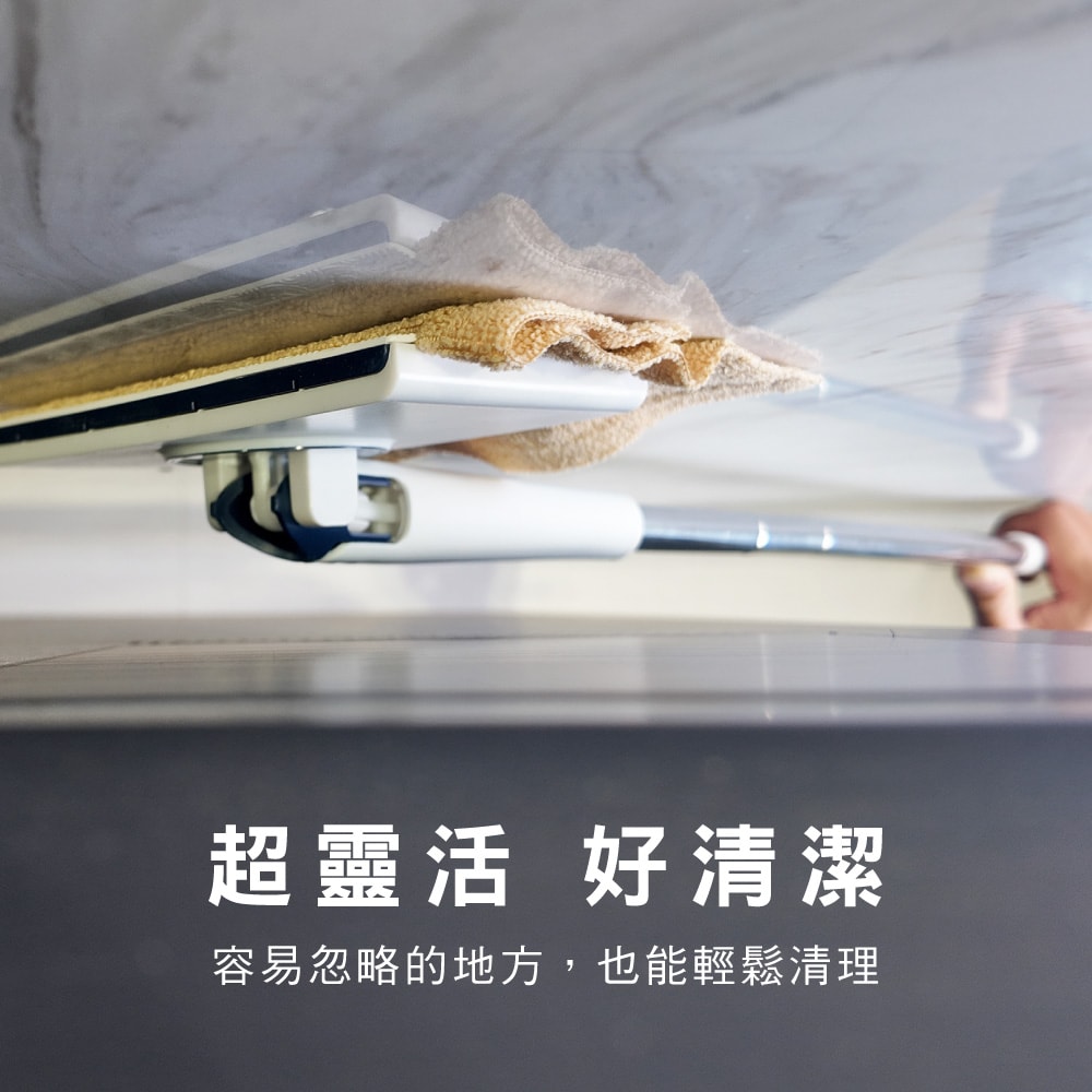 【百鈴】髒會滅不沾手夾布拖把-大款x1支+小款x1支(平拖/免沾手/大板/吸水/乾濕兩用/除塵/地板清潔)