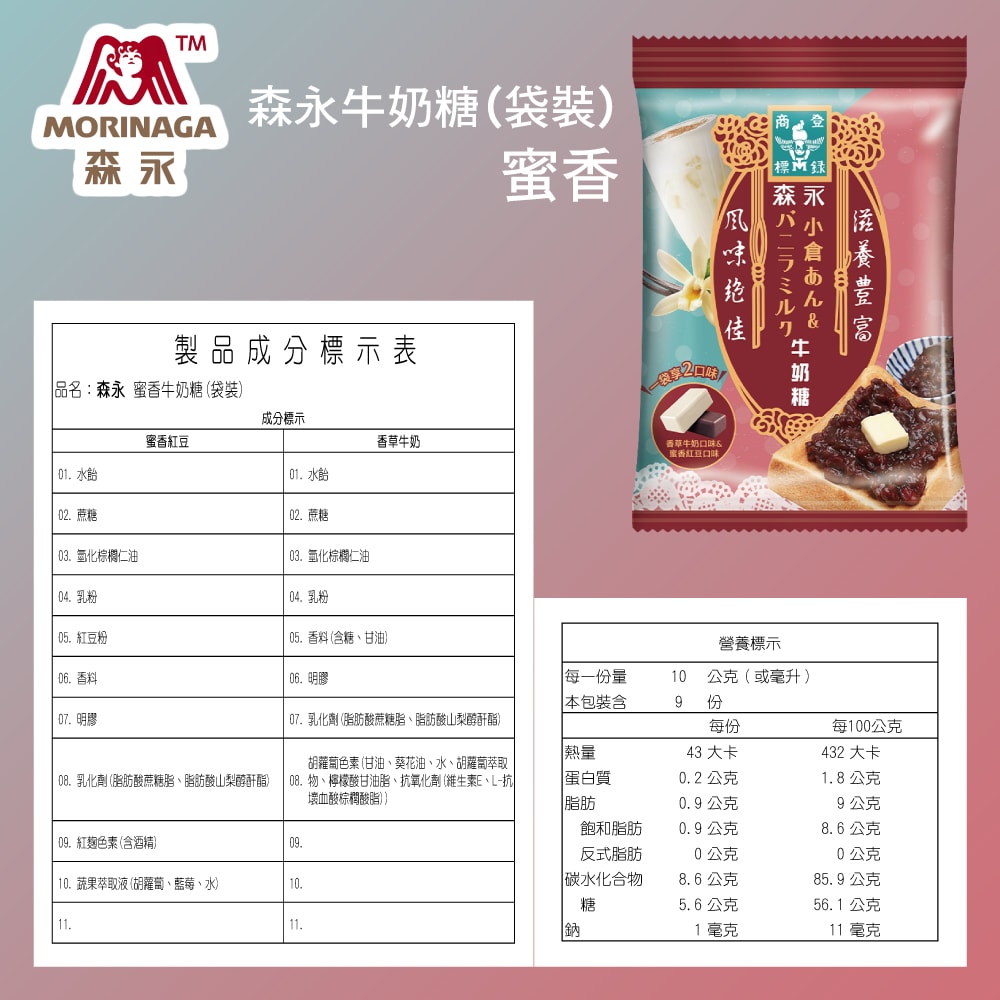 【台灣森永】(免運)牛奶糖袋裝x20包組(蜜香/經典原味/沖繩黑糖/巧莓歐蕾)