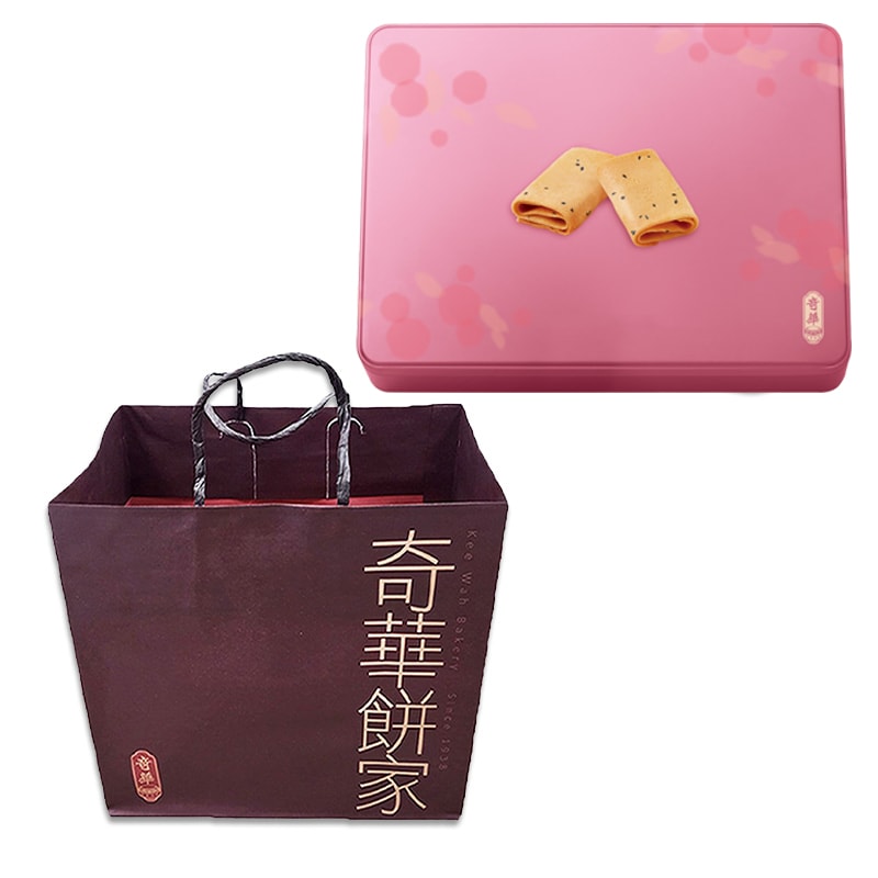 【奇華餅家】粉罐肉鬆鳳凰捲(6包x3片/盒 禮盒 附提袋)