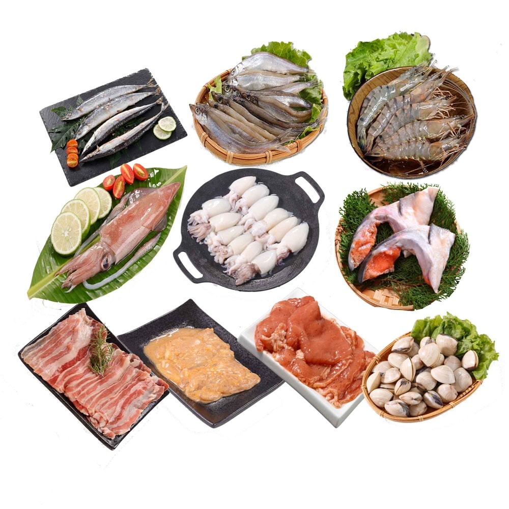 【華得水產】中秋烤肉AA組 (4-6人份/共10包)