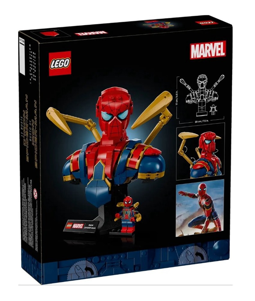 【LEGO 樂高】磚星球〡 76326 漫威系列 鋼鐵蜘蛛人半身像 Iron Spider-Man Bust