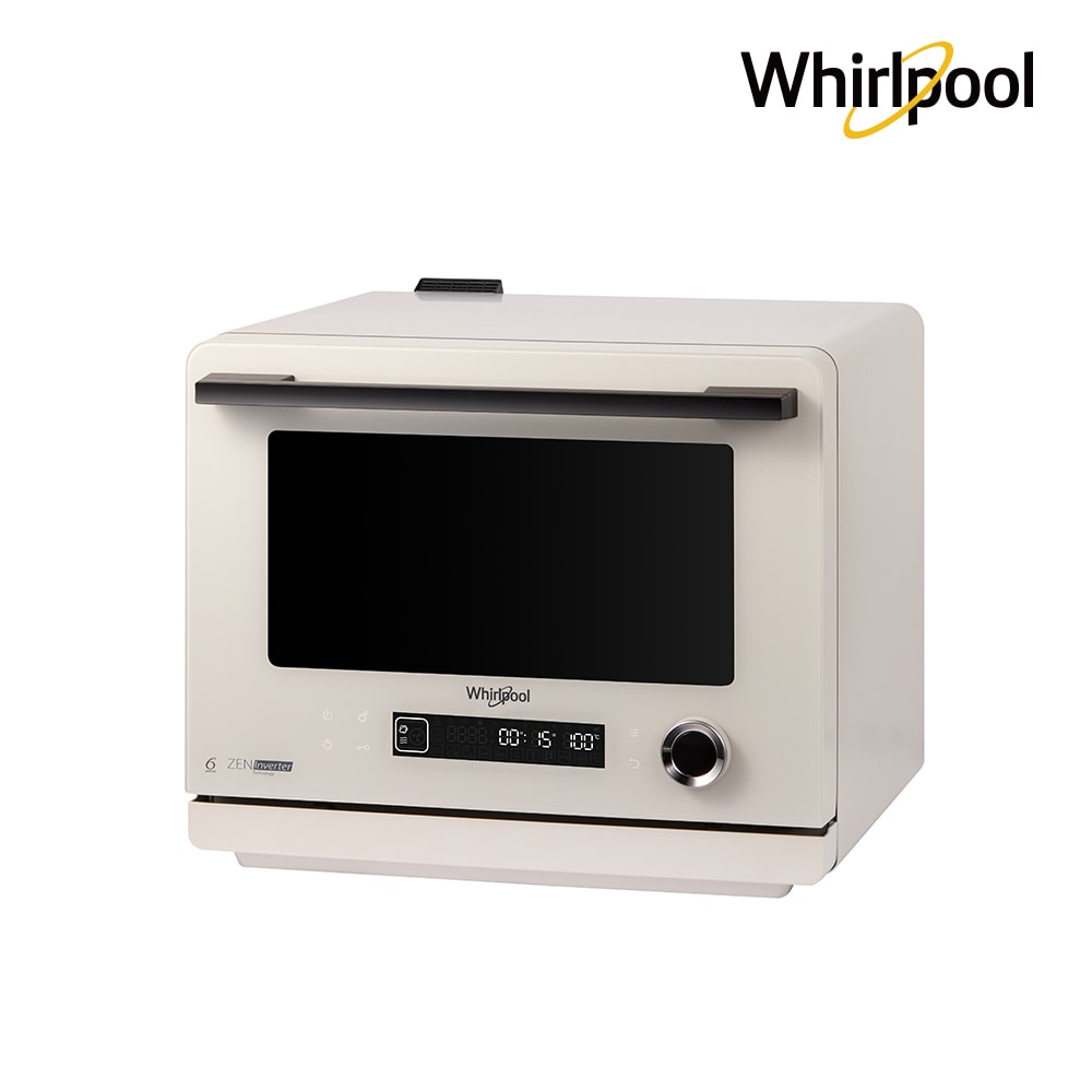 【Whirlpool 惠而浦】Coloris系列 26公升8合一全能變頻氣炸蒸烤微波爐-雲霧白 MWP269TMT