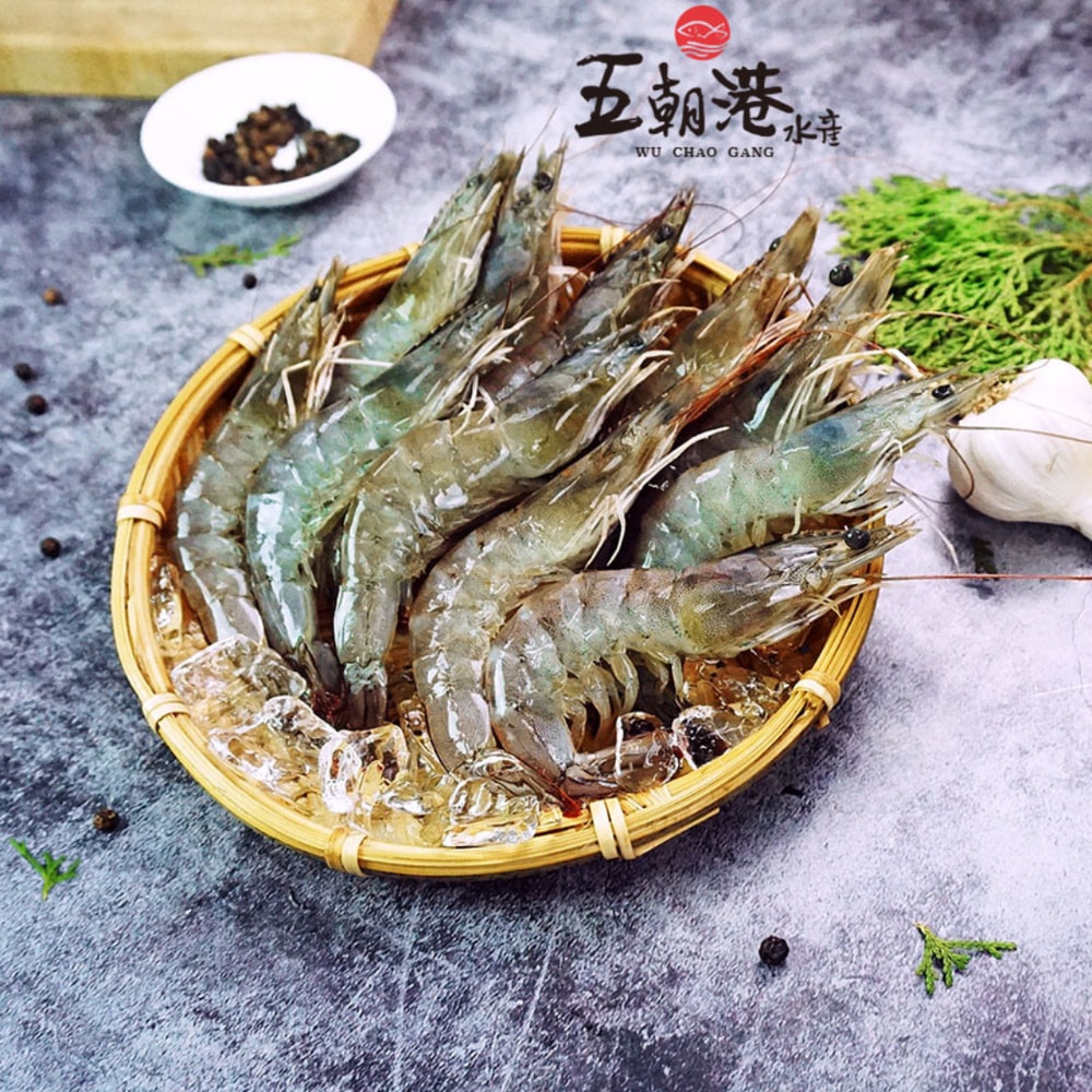 【五朝港水產】小家庭呷霸超值組-8件組 3~6人份 中秋烤肉 【白蝦、扇貝、龍蝦、小卷、鮭魚下巴、午仔魚一夜乾、台灣鯛、花枝丸、鹹豬肉】