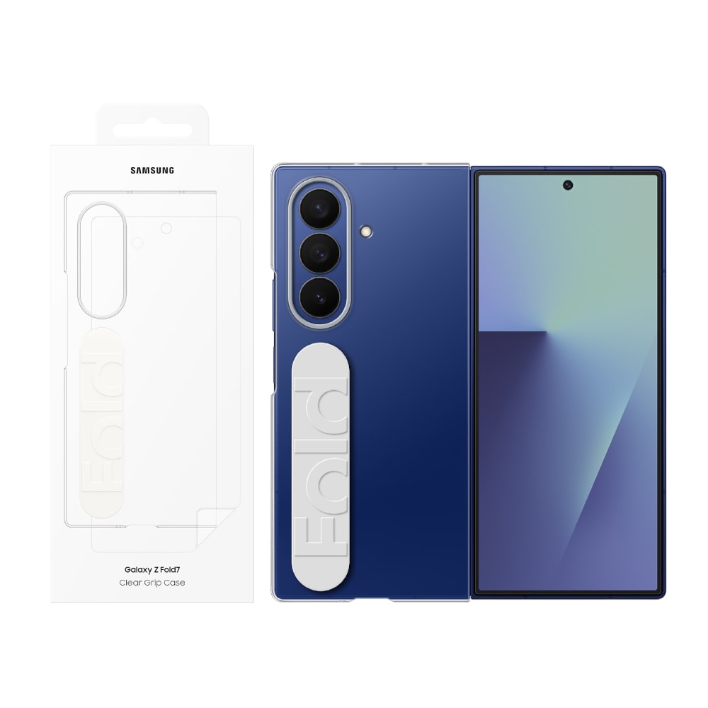 【Samsung 三星】Galaxy Z Fold7 原廠透明保護殼 - 附指環帶/保貼 (EF-QF966)