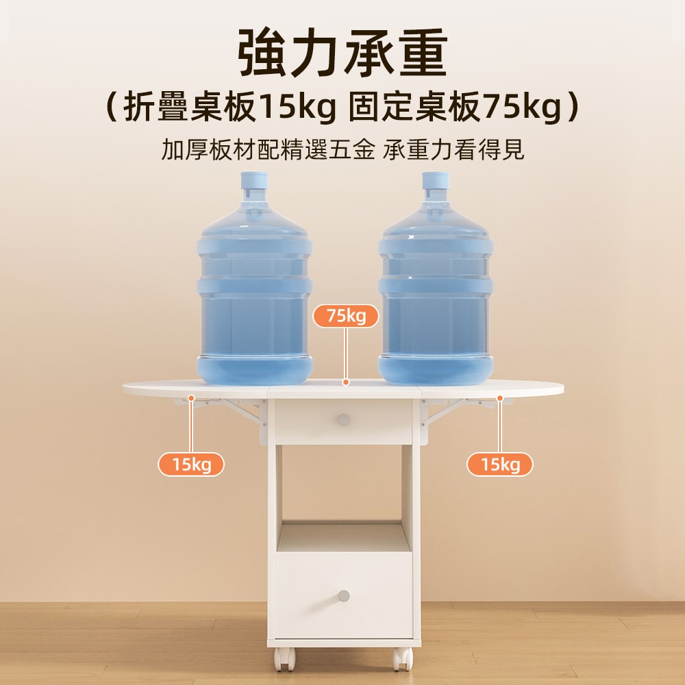 【慢慢家居】免組裝-桌面可展開帶輪移動茶几 沙發邊桌 邊几 (SGS低甲醛 蝴蝶桌 餐桌)